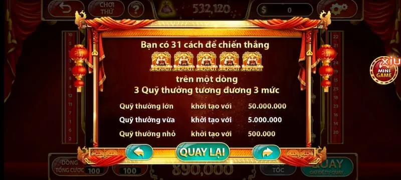Luật chơi nổ hũ Thần Tài